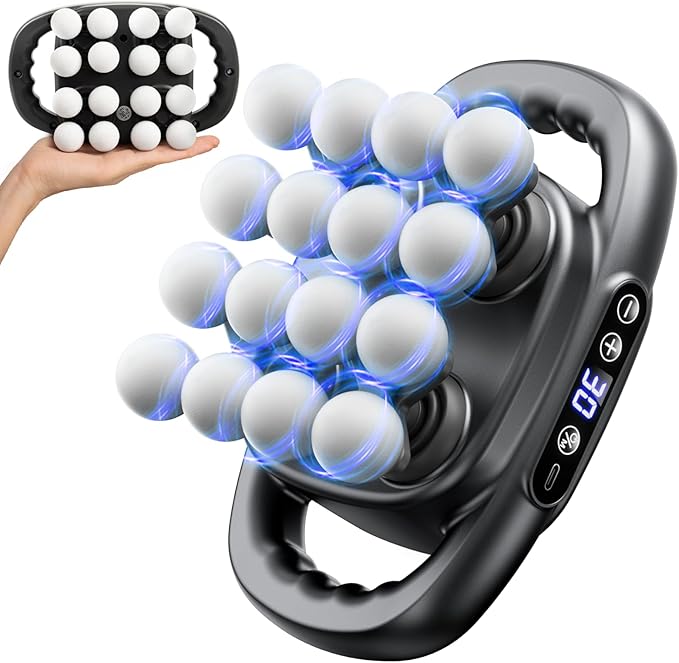 Upgraded Mini 16-Head Massage Gun, Electric Deep Tissue Massage, 3 Modes, 30 Levels Of Speed, Used To Relieve Pain In Neck, Back, And Leg Muscles, Lightweight And Portable, Suitable For Small Figures