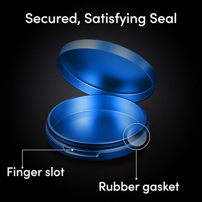 Aluminum Zyn Can – Slim Metal Zyn Container for Pouches & Snus | Core Series | Glacier Blue