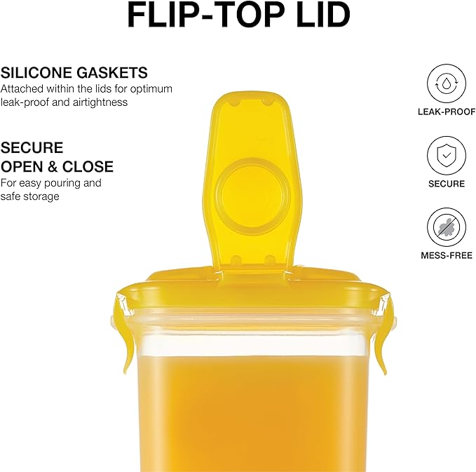LocknLock Aqua Fridge Door Water Jug with Handle BPA Free Plastic Pitcher with Flip Top Lid Perfect for Making Teas and Juices, 2 Quarts, Yellow