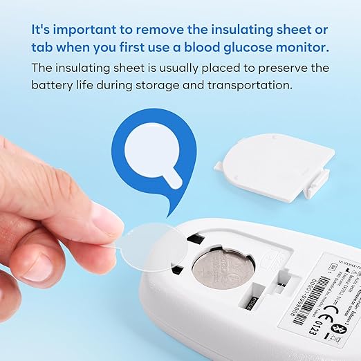 Easy@Home Wireless Glucose Monitor Kit - Blood Sugar Testing Kit with Free App GlucoseEase Includes 100 Glucometer Strips and 100 Blood Lancets, Large Display Diabetes Testing Kit