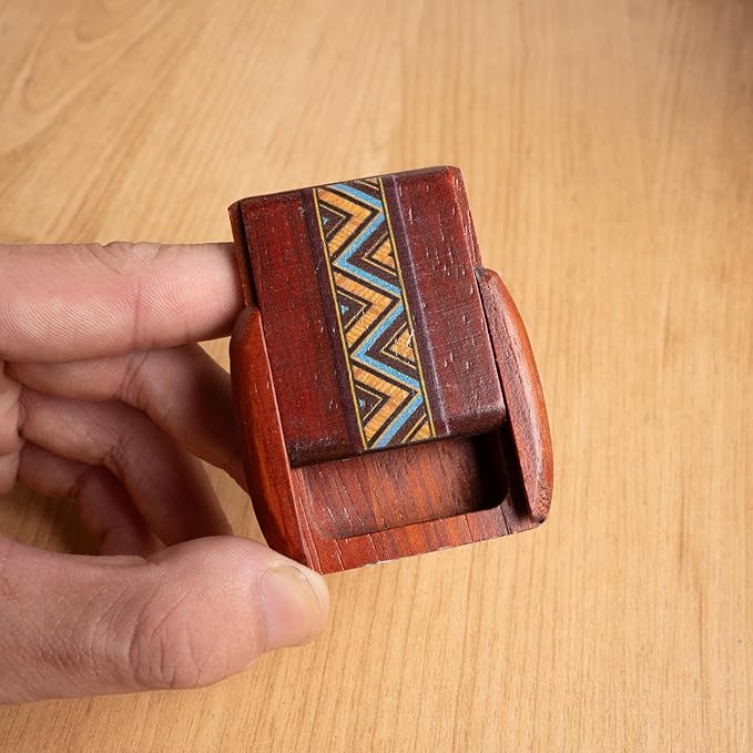 2 pcs Small Wood Box Pill Organizer Travel Container Decorative Keepsake Case Cute Hidden Safe Storage Solution for Jewelry Medication Daily Use Natural Hardwood Mini Decorative Box