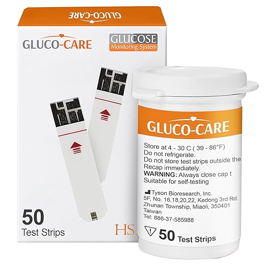 Glucose Test Strips 50/bx, High Acuracy and Fast Results, Diabetes/Sugar Testing