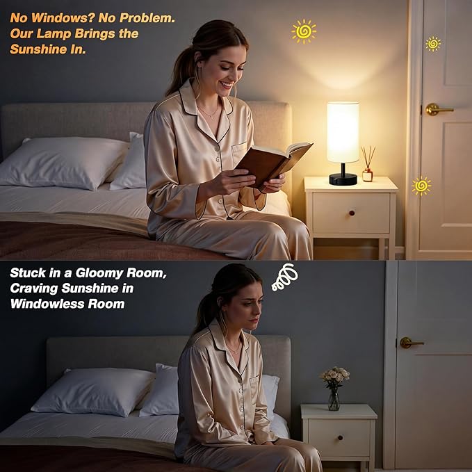 Dicoool Light Therapy Lamp 10000 Lux, Sun Lamp with Remote, Happy Sunlight Lamp, 3 Color Temperature & Stepless Dimming, Daylight Lamp for Home, Office, Decoration Use As Lift Mood, Happy Life