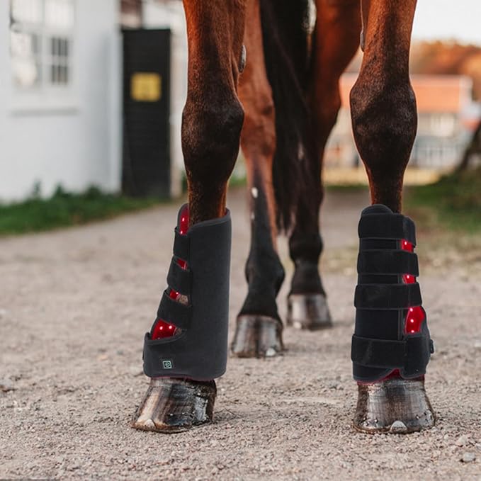 2026 Horse Red Light Therapy Boot,Therapy for Horse Leg Stifle Pain, 850nm＆660nm Infrared Light Therapy for Equine Muscle Recovery,Smart Timer 20 Minutes,2 Pcs(Left+Right)