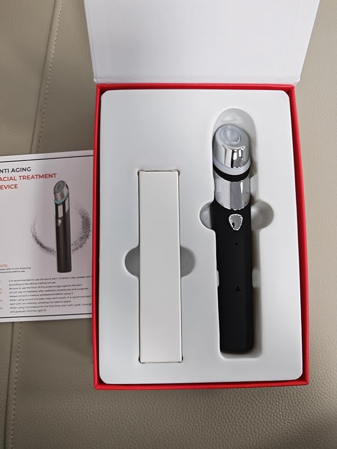 Upgraded Facial Device - All-in-1 LED Therapy Tool for Wrinkle Reduction & Skin Firming | At-Home Anti-Aging Care for Glowing, Hydrated Skin | Portable Microcurrent Facial Massager for All Skin Types