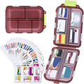 1Pack Pill Organizer with 189 Medicine Labels Travel Daily Pill Container Mini Medication Organizer Storage Pill Organizer Pill Case 7 Day Pill Organizer