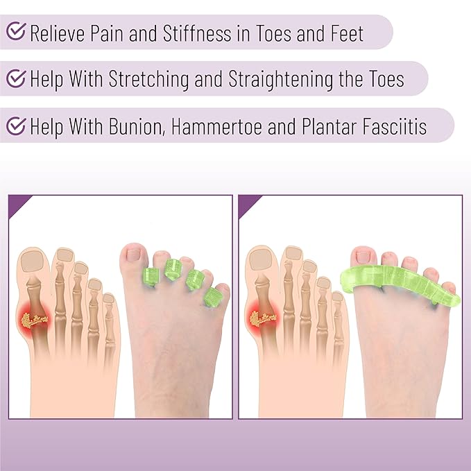 Dr. JK- ToePal Gel Toe Separator, 4 Pairs, Toe Spacers, Bunion Corrector