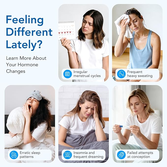 Easy@Home FSH Test Kit for Women - At-Home Hormone & Cycle Tracking with Premom App | Midstream Urine Test for Female Hormone Tracking | Reliable & Quick Results | 5 Tests
