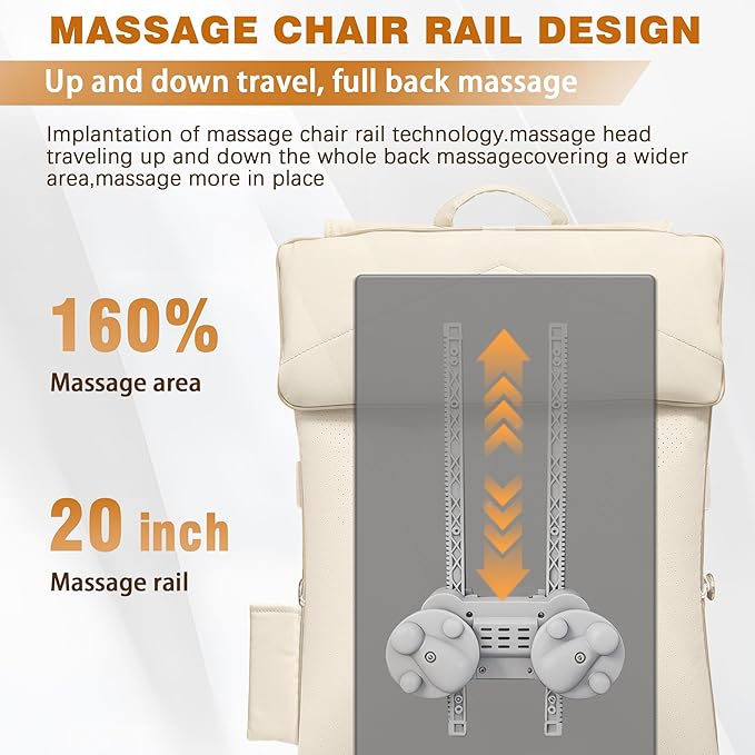 Joyset Shiatsu Neck and Back Massager for Chair,Rolling Up and Down Back Massager with Heat,4D Kneading for Pain Relief Deep Tissue,Portable Spot Massage Chair Pad Gifts for Dad,Mom,Friend