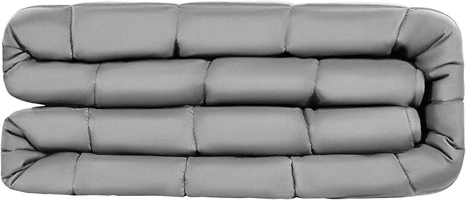 VEVOR Weighted Blanket 88 x 104 inch - King Size, 25 lbs Heavy Blanket with Cooling Glass Beads, Soft & Breathable for All-Season Use, Suitable for Adults 250-310 lbs, Ideal Gift Choice (Grey)