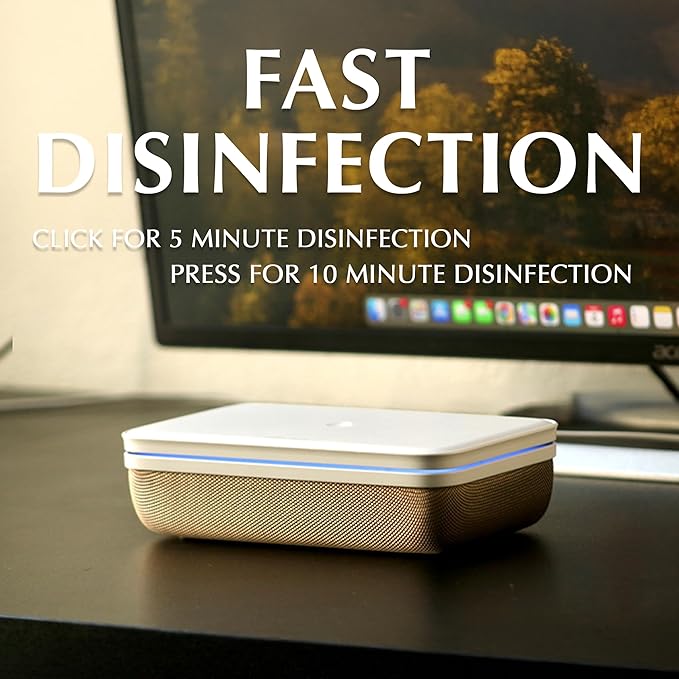 UV Phone Sanitizer Box – Modern UV Sanitizer for Smartphones and More | Large Capacity | Fast Disinfection