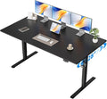 Agilestic Electric Standing Desk, 63 x 28 Inches Height Adjustable Desk, Sit Stand up for Work Office Home, Ergonomic Rising Computer Table with Memory Preset, Black