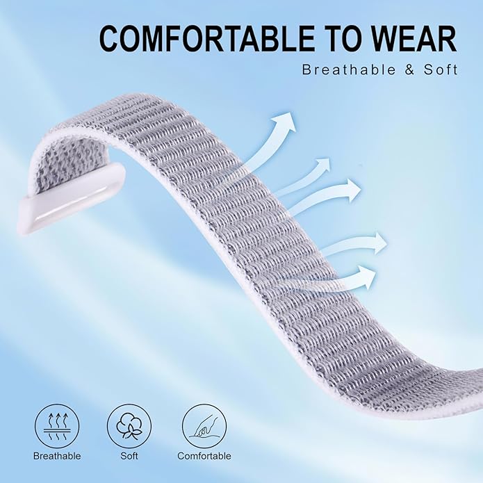 Nylon Loop Sport Replacement Strap Compatible with Hume Band,Adjustable Soft Bands for Women Men,Breathable Wristband for Fitness Tracker
