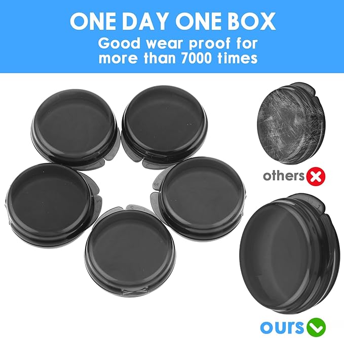 5PCS Small Pill Box, Travel Round Pill Case, Portable Medicine Pill Container Holder, Daily Mini Pill Organizer for Purse Pocket to Hold Vitamin Medication Fish Oil Supplement