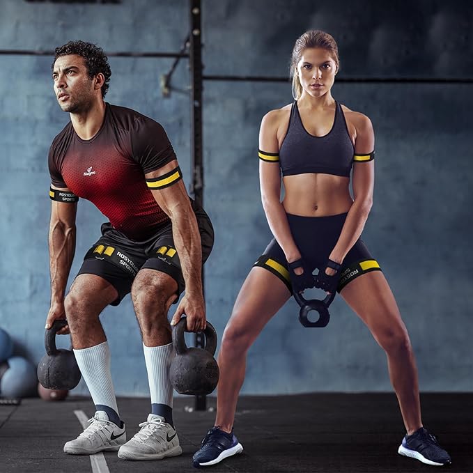 Booty Bands, Blood Flow Restriction Bands, Arm Bands Adjustable Gym Straps for Occlusion Training, Help Increase Muscle Mass in Women & Men Without Heavy Weight Lifting