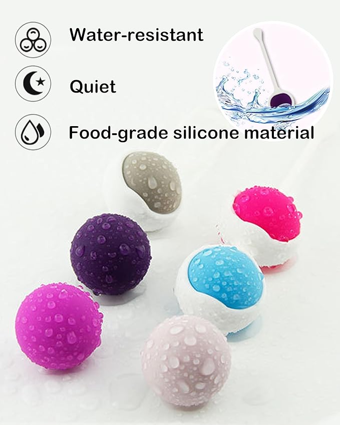 6PCS Pick Solid Gravity Shrinkage Kegel Trainer Set, Food-Grade Silicone: Kegel Exerciser, Pelvic Floor Muscle