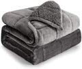 Weighted Blanket 41Inches x 60Inches 5lb, Flannel Cozy Plush Weighted Lap Blankets, Fuzzy Sherpa Weighted Blankets, Soft Blanket for Sofa Bed, Grey