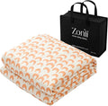 ZonLi Weighted Blanket for Adults (100% Cotton, 60"x80", 17lbs, Pink Moon) Queen Size High Breathability Cooling Heavy Blanket, Soft Material with Premium Glass Beads, All-Season, Easy Care