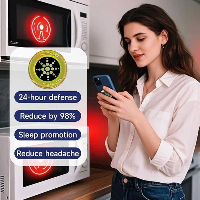 8 Pieces of Cell Phone Protection Neutralizers Stickers, Blockers Equipment Stickers for All Phones Tablets Laptops Computer WiFi All Devices Gold