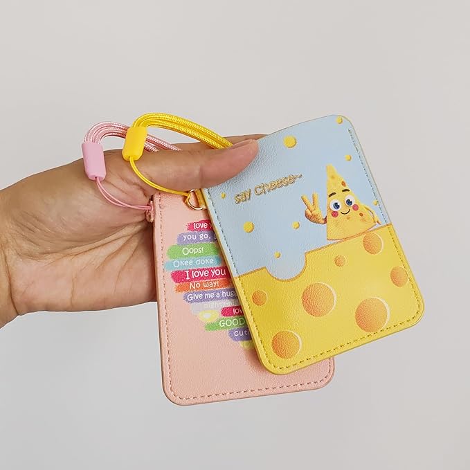 Birth Control Pill Case Holder Credit Card Sleeve Slim Wallet PU (Yellow)
