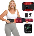 Cordless Rechargeable Red Light Therapy Belt, Wearable Infrared Light Therapy Wrap with Quiet Massage & Vibration,Heating Red Light for Body, Abdomen,Muscle,Waist, Back, Joint Pain Relief