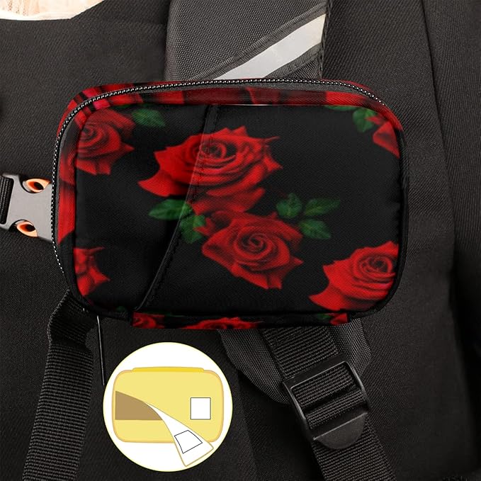 Pill Case Pill Travel Organizer Fresh Rose Flower 7 Day Weekly Medicine Pill Box Small Cute Compact Size Vitamin Container Pill Bottle Portable Birth Control Pill Holder Bag
