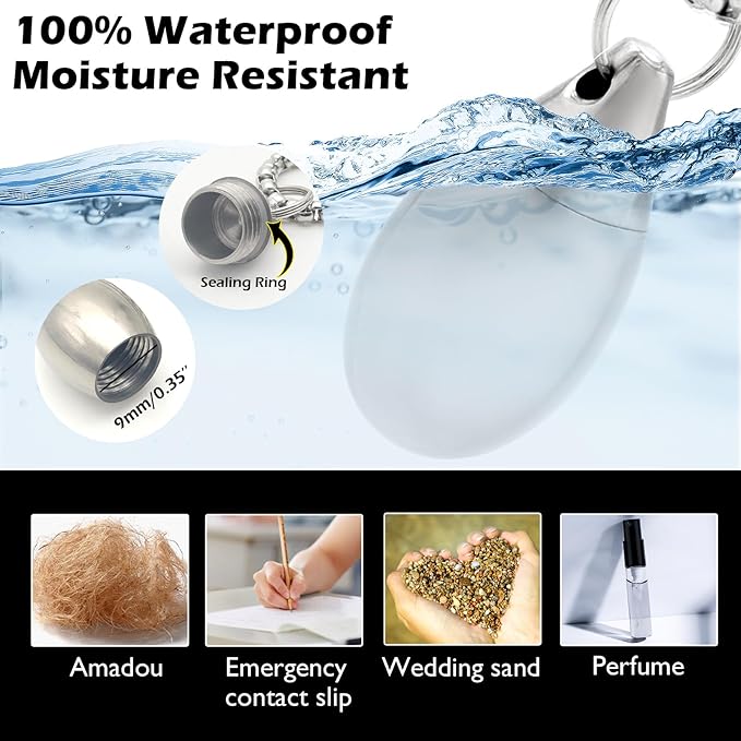 Pill Holder Necklace Nitro Pill Case Titanium Pill Container Necklace for Men Women Christmas Gifts Stocking Stuffers Waterproof Pill Holder Emergency Aspirin Small Pill Box W/Chain Tiny Fob