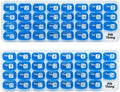 AM/PM Monthly Pill Organizer Tray with 31 Morning and Evening Daily Removable Pill Box Pods (Blue - AM/PM)