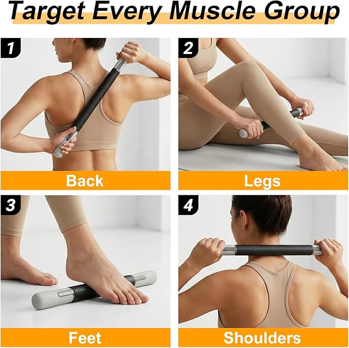 Foam Roller, Massage Roller, Muscle Roller Stick, Therapy Roller Stick for Legs, Calf, Thigh, Lipo, Rolling Stick for Muscles Relief, Massage Rolling Pin, Help Sore Muscle Recovery