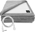 Grounding Blanket/Bed Sheet for Better Slepping, 55 * 80 inch, Grounded Throw Kit with Silver Fiber, Grounding Bed Sheet in 2 Usage Ways (Grey)