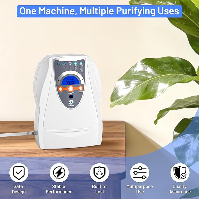VTAR Ozone Machine, 500mg/h Multipurpose Ozone Machine Purify Air, Water, Fruits, Vegetables, Toothbrushes, Aquarium. Fruit Cleaner Device in Water——White