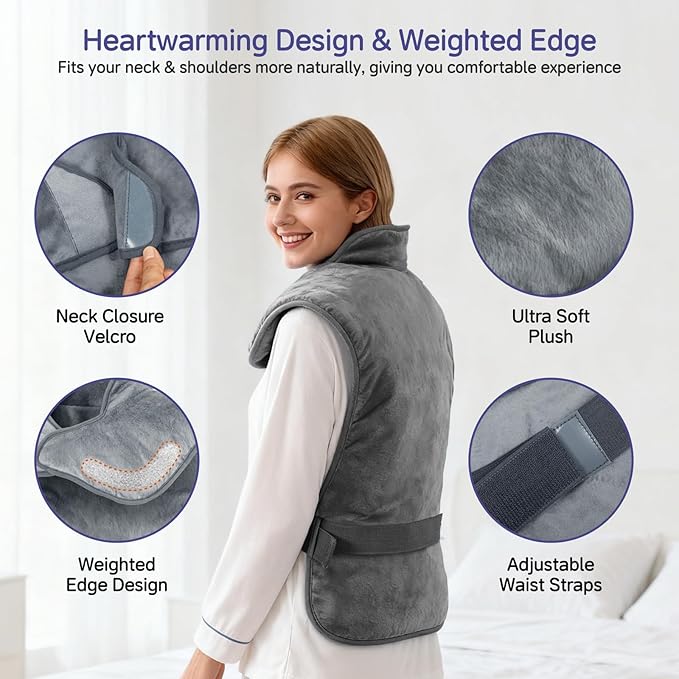 Heating Pad for Neck and Shoulders and Back Pain Relief, 24"x33" Large Heating Pads Christmas Birthday Gifts for Women Men Mom Elderly, Heating Pad for Back Full Body Fast Heat & Washable