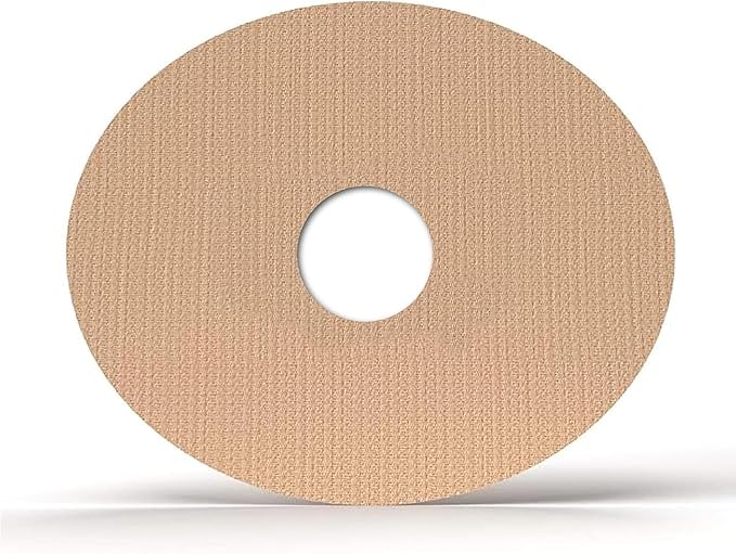 GrifGrips Oval CGM Adhesive Patches — CGM Covers Sensor Patch Overpatch Compatible for Libre 2/3, Guardian 4, Enlite Sensor - Original Adhesive Pack of 15 - Tan