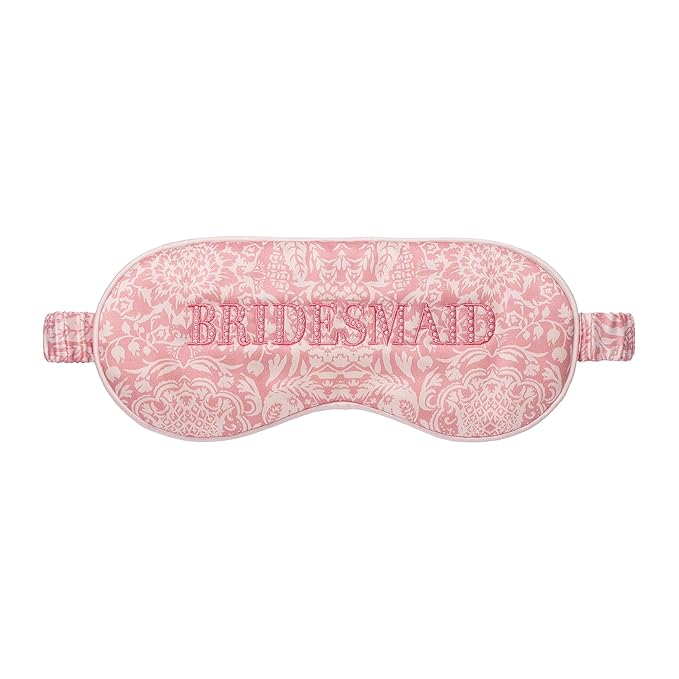 slip Sleep Mask - 100% Pure 22 Momme Mulberry Silk Eye Mask - Comfortable Sleeping Mask with Elastic Band + Pure Silk Filler and Internal Liner, Bridal Collection: Bridesmaid
