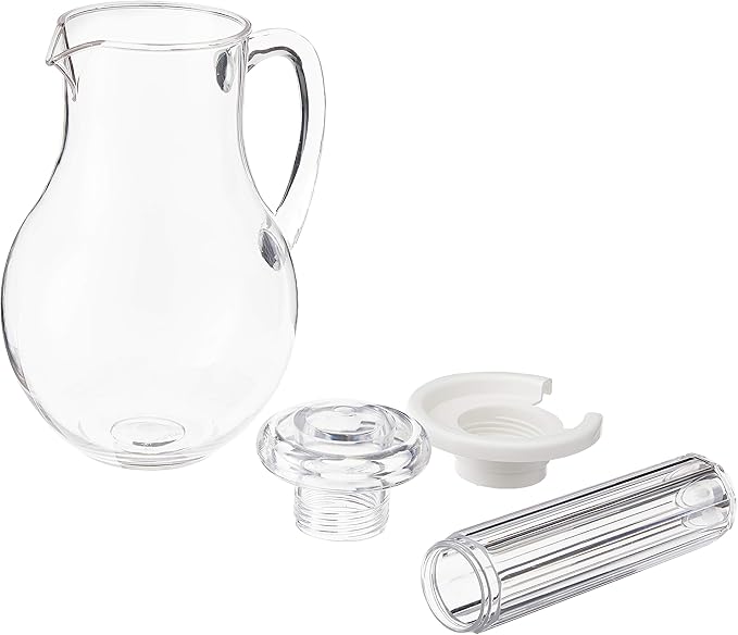 Winco 64oz PC Pitcher w/Ice Tube Core