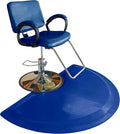 Rhino Mats, Rhino Hide Salon Mat, Non-Slip Standing Cushioned Comfort Anti-Fatigue Mat for Salon, Barbershop, or Spa (Blue Semi-Circle, 3' x 5' x 7/8")