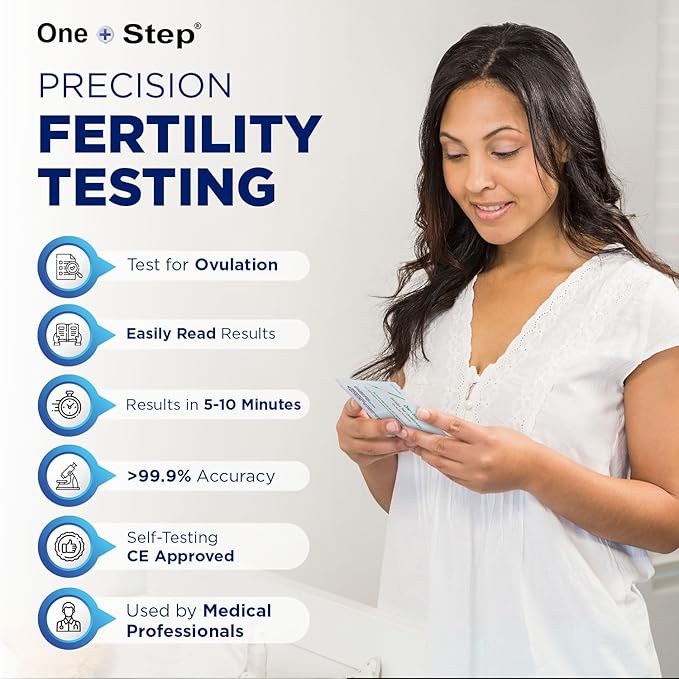 One Step 20 x Ovulation Strips 20miu/ml Test Kit Sensitive Fertility Predictor Testing Sticks (Wide Width)