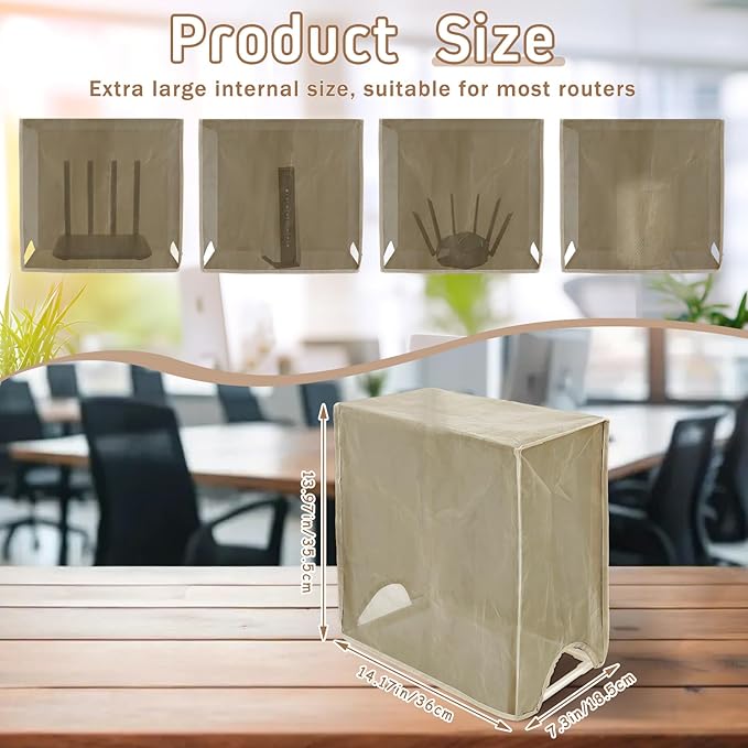 Large WiFi Router Cover, Smart Meter Cover Block 90% of WiFi Router EMF and 5G Electric Meter Faraday Cage Protection