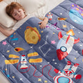 anfie Weighted Blanket Kids(36"x48" 5lbs) Weighted Blanket Cooling Blanket for Sleeping,Throw Size Breathable Blanket with Premium Glass Bead(Grey Aerospace)