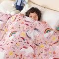 Sivio Weighted Blanket 7lbs, Unicorn Cooling Weighted Blanket, Breathable Heavy Blankets for Sleeping, Washable Weighted Throw Blanket, 41"x60", Pink