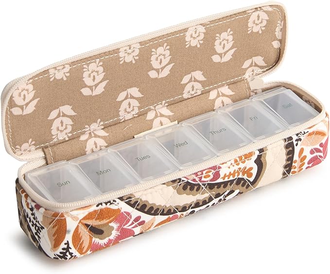 Vera Bradley womens Travel Pill Case, Cotton Gabardine