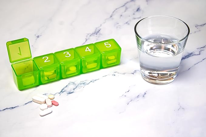 e-Pill 5 Compartment Daily Pill Organizer – Ideal for Daily Medication Management