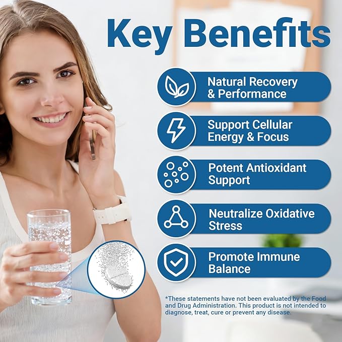 Hydrogen Water Tablets with 200MG Magnesium, 16 PPM H2 Hydrogen Tablets for Drinking Water, Rich in Antioxidants, Supports Cellular Health, Recovery, Immune & Brain Cognitive Function (90 Servings)