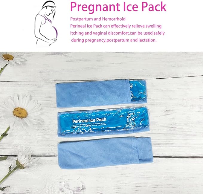 Reusable Perineal Cooling Pad for Postpartum and Hemorrhoid Pain Relief,Instant Perineal Cold Pack,Vaginial Ice Pack for Pain Relief (Color-Blue)