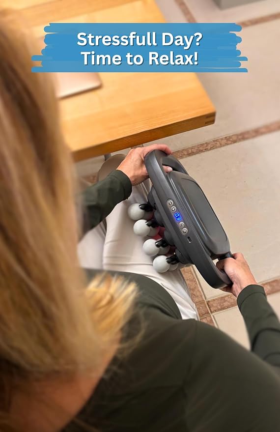 LEVILO 8 Head Massage Gun Deep Tissue for Neck, Shoulder, Back Massager – Massage Gun Deep Tissue for Muscle Recovery – Quiet, Portable & Powerful Full Body Tool – Ideal Gift for Men & Women