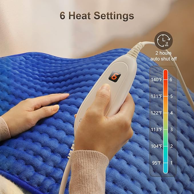 Heating Pad for Back Pain Relief - Birthday Gifts for Women Men 17" x 33" Size Extra Large Heat Pad Moist Heat Therapy for Shoulders Neck Pain Relief Cramps Arthritis Relief