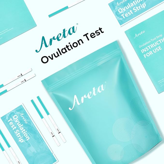Areta Ovulation Test Strips Kit: 30 Tests | Accurate & Reliable for Women | Fast & Convenient Fertility Tracking | High Accuracy Ovulation Test Kit | Expiration Date 07/11/2026
