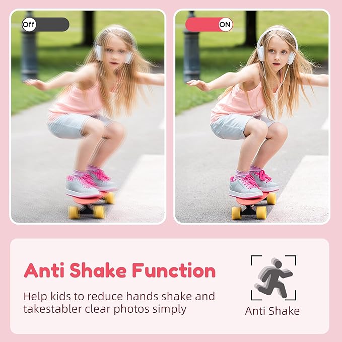 Digital Camera, FHD 4K Digital Point and Shoot Camera with 16X Zoom Anti Shake, 48MP Compact Small Camera with 32GB Card for Boys Girls Kids Snow White