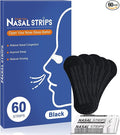 Nasal Strips for Snoring - Extra Strength Nose Strips for Breathing (60 ct), Black Nose Tape for Sleeping and Sports, Nasal Congestion Relief, Oil & Sweat Proof