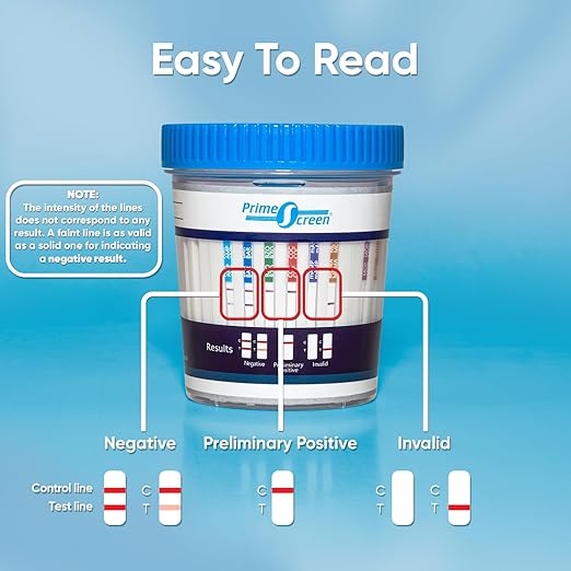 Prime Screen 12 Panel Drug Test Kit - Instant Urine Testing Marijuana(THC),AMP,BAR,BZO,COC,mAMP,MDMA,MOP/OPI 300 Cut-Off Level,MTD,OXY,PCP,TCA -TDOA-7125 [5 Pack]